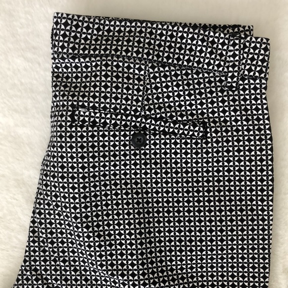 Gap slim fit cotton black/white print pants size 8 - Picture 2 of 4